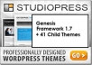 give you 41 Genesis child themes and the Studiopress Genesis Theme